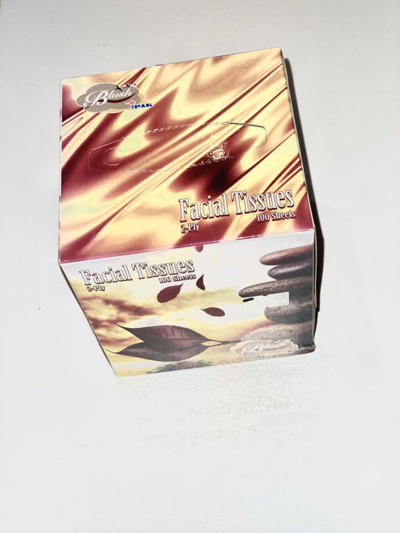 Picture of 0136 - BLUSH FACIAL TISSUES 2-PLY 100 sheets-square box